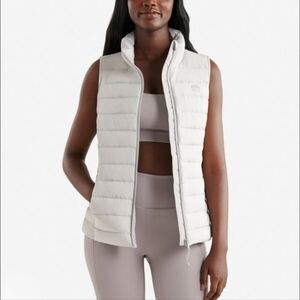 Roots Pastel Pink Packable Down Fill Puffer Vest